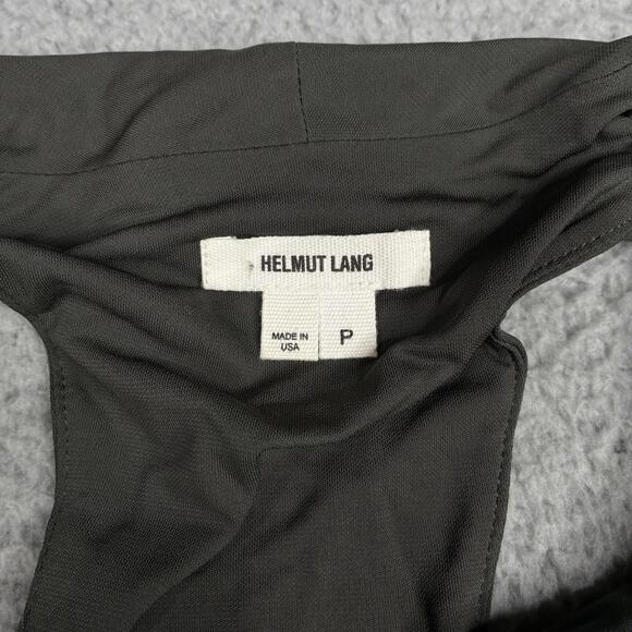 Helmut Lang Draped Halter Midi Dress Size P Made in USA Asymmetrical Minimalist - Picture 2 of 11